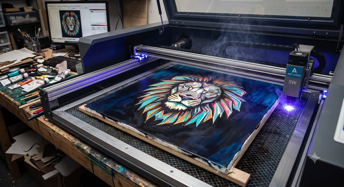 Engraving Cavasses.  Just like painting, but in reverse, and with fire.