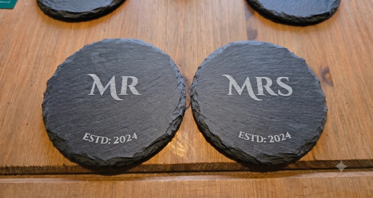 Couples Slate Coasters